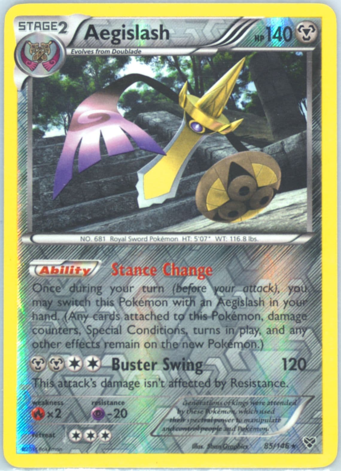 Aegislash-Reverse Foil (85) 2014 Pokemon XY