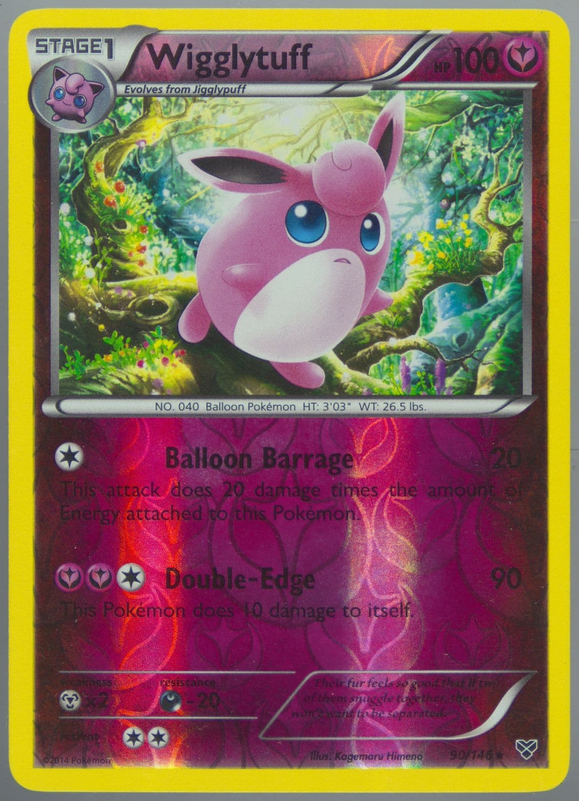 Wigglytuff-Reverse Foil (90) 2014 Pokemon XY