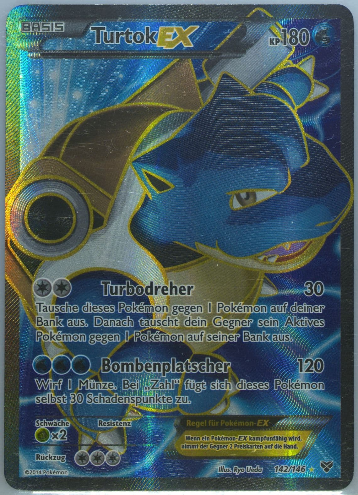 Full Art/Turtok EX German (142) 2014 Pokemon XY