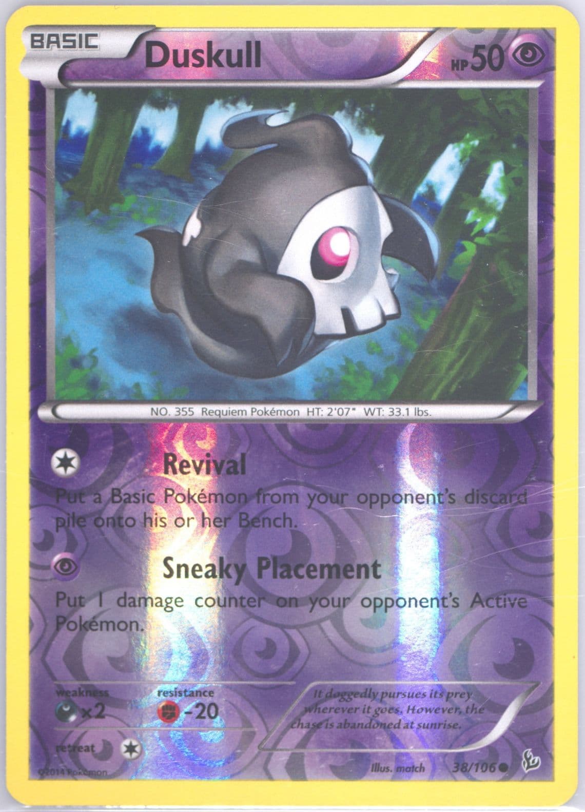 Duskull-Reverse Foil (38) 2014 Pokemon XY Flashfire
