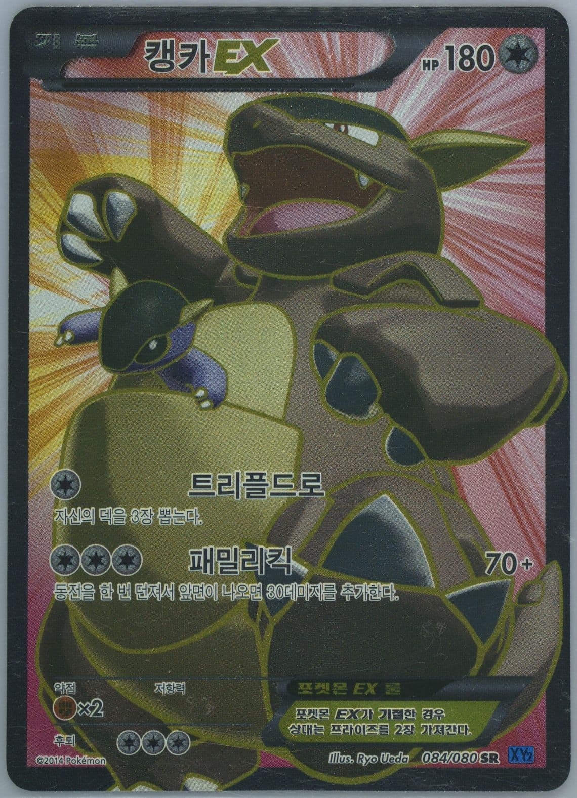 Full Art/Kangaskhan EX (084) 2014 Pokemon Korean XY Wild Blaze