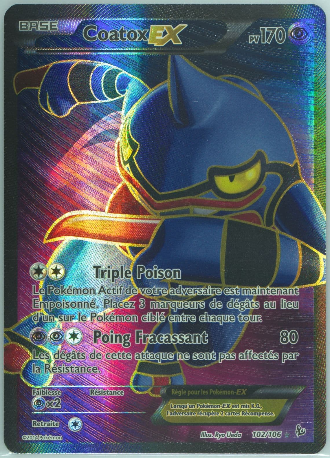 Full Art/Coatox EX French (102) 2014 Pokemon XY Flashfire