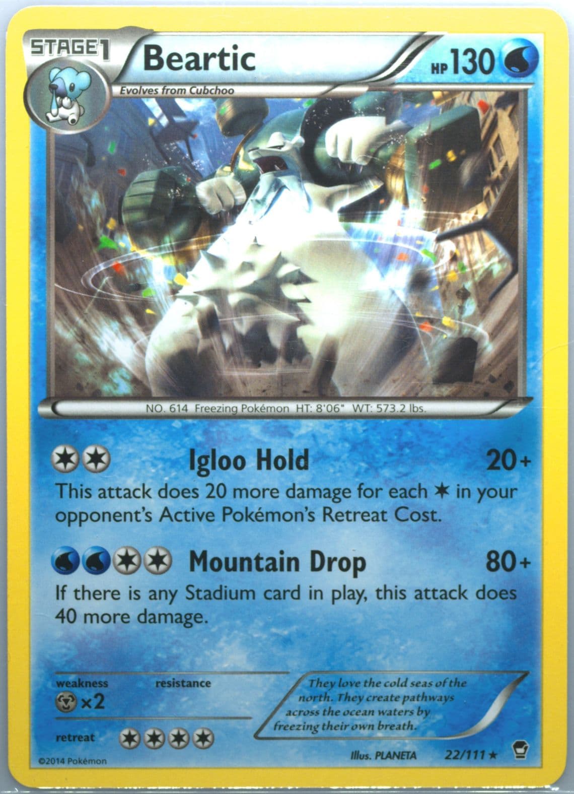 Beartic (22) 2014 Pokemon XY Furious Fists