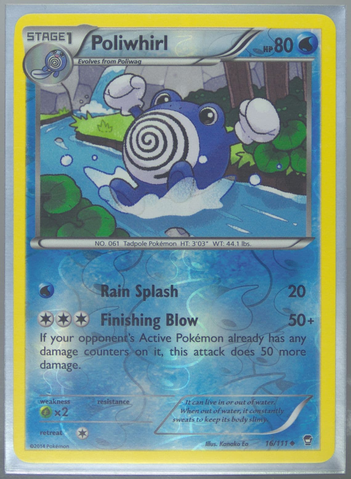 Poliwhirl-Reverse Foil (16) 2014 Pokemon XY Furious Fists