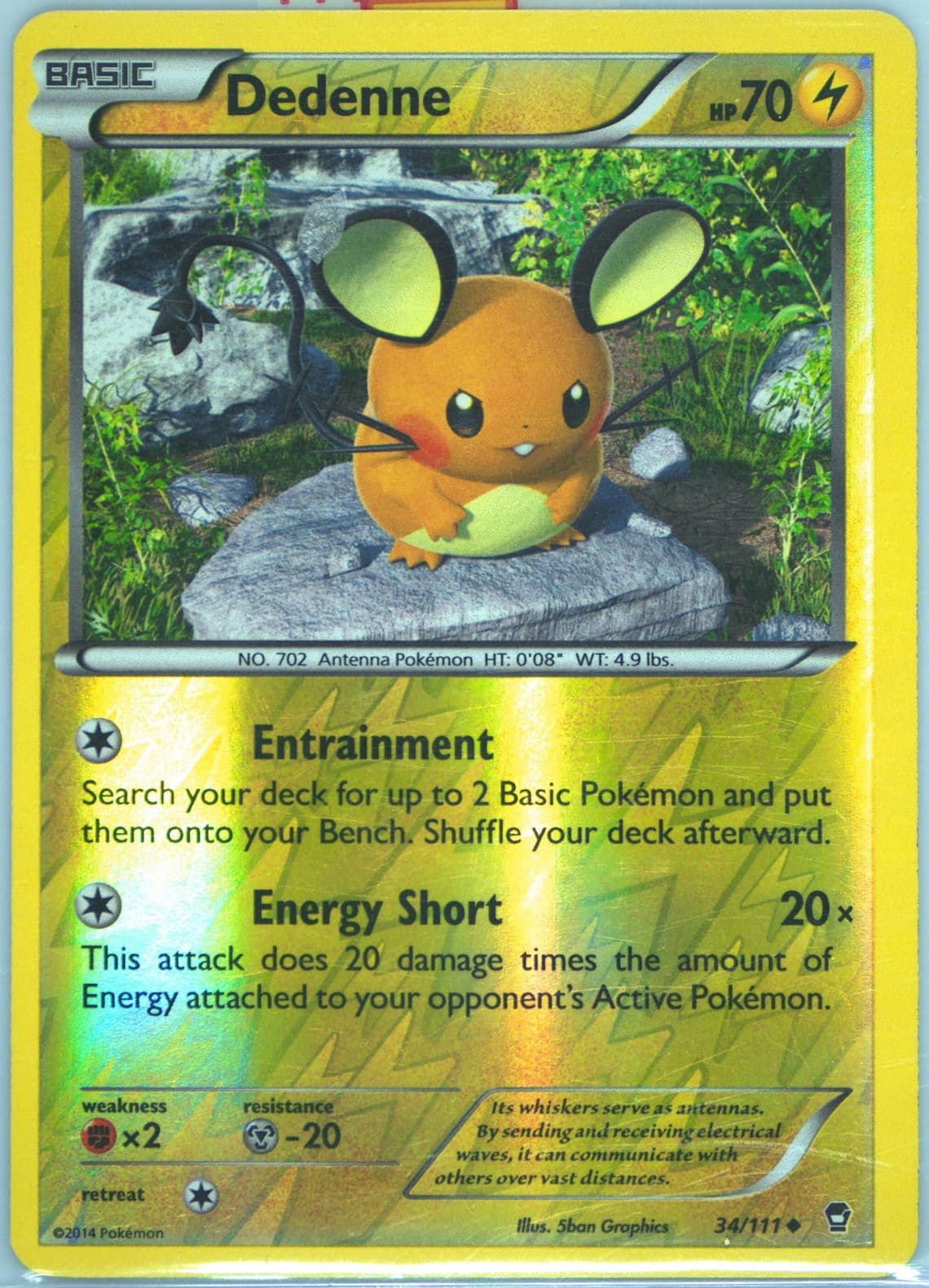 Dedenne-Reverse Foil (34) 2014 Pokemon XY Furious Fists