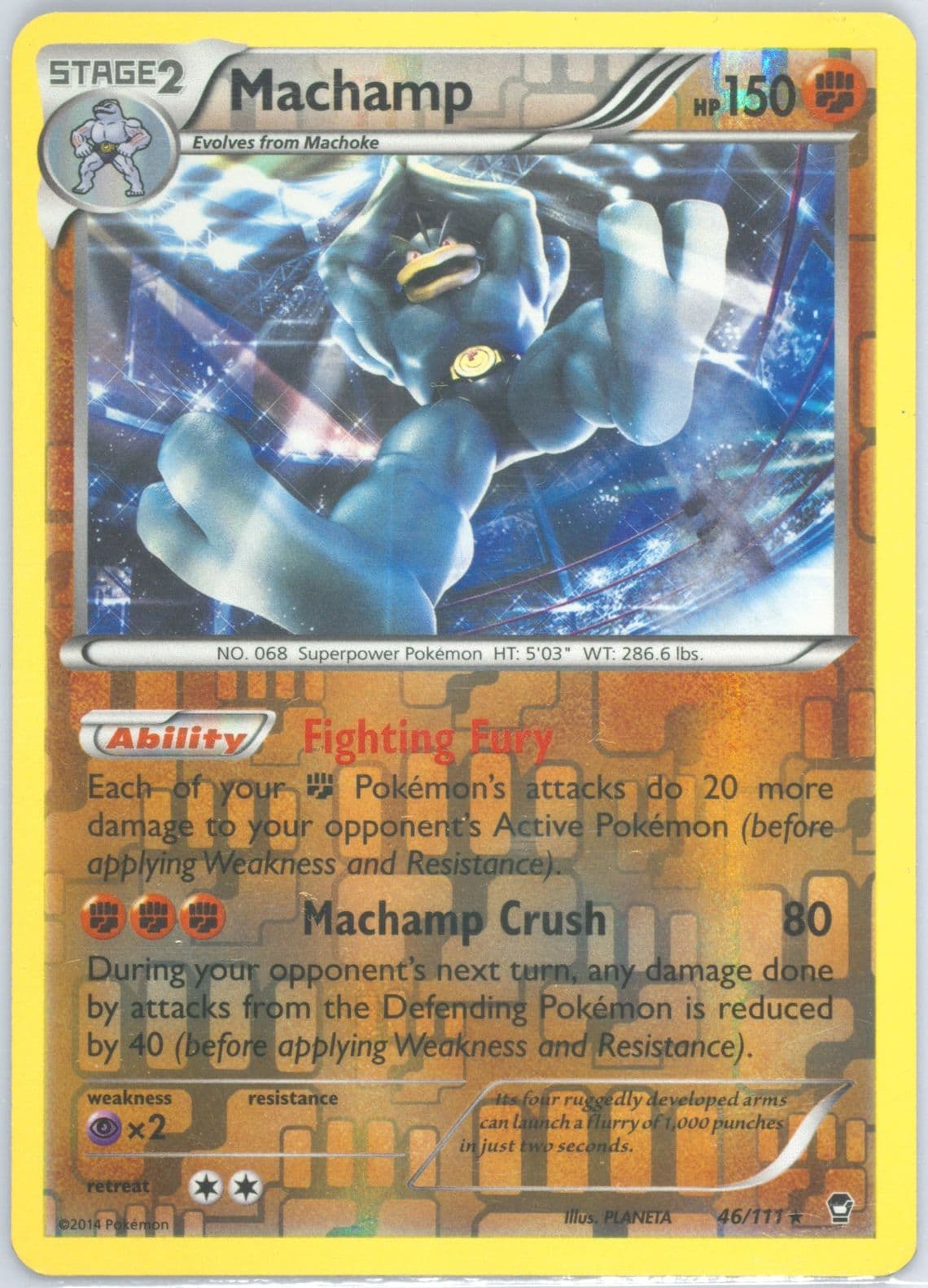 Machamp-Reverse Foil (46) 2014 Pokemon XY Furious Fists