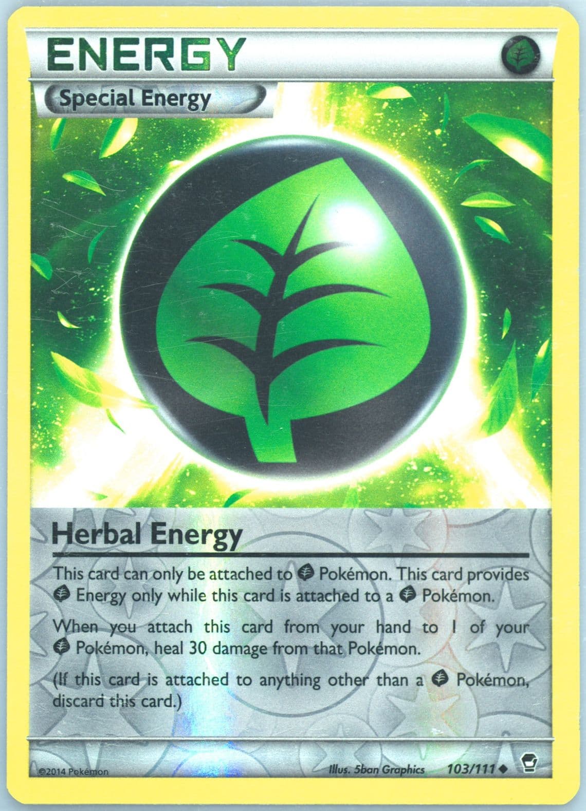 Herbal Energy-Reverse Foil (103) 2014 Pokemon XY Furious Fists