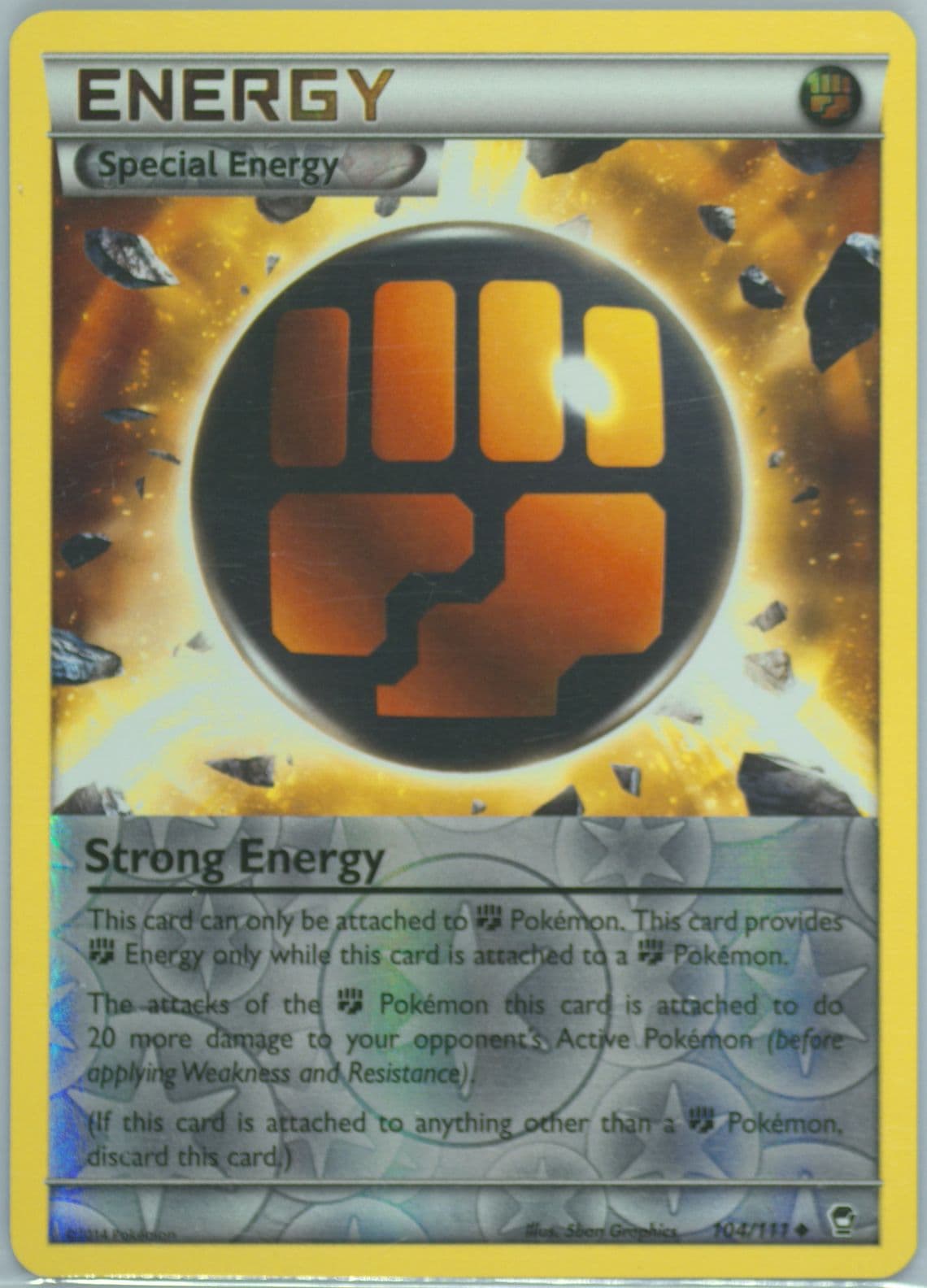 Strong Energy-Reverse Foil (104) 2014 Pokemon XY Furious Fists