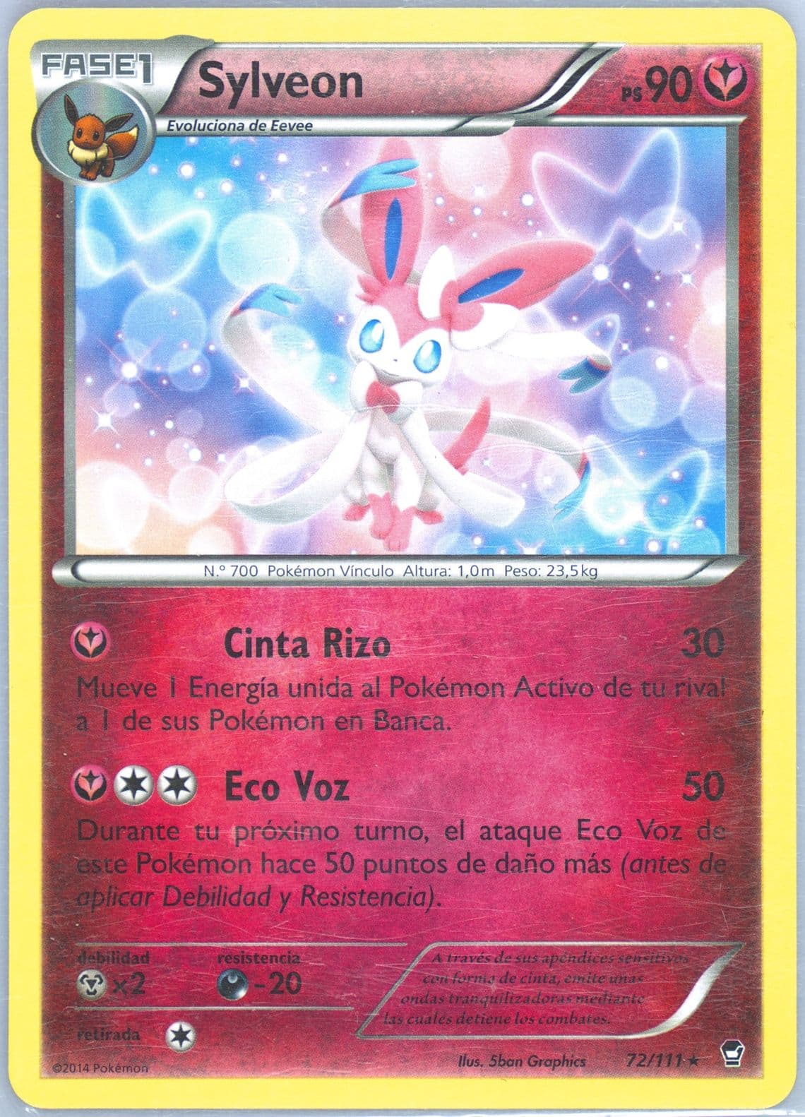 Sylveon Spanish (72) 2014 Pokemon XY Furious Fists