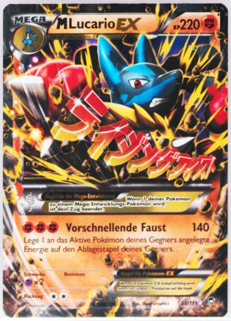 M Lucario EX German (55) 2014 Pokemon XY Furious Fists