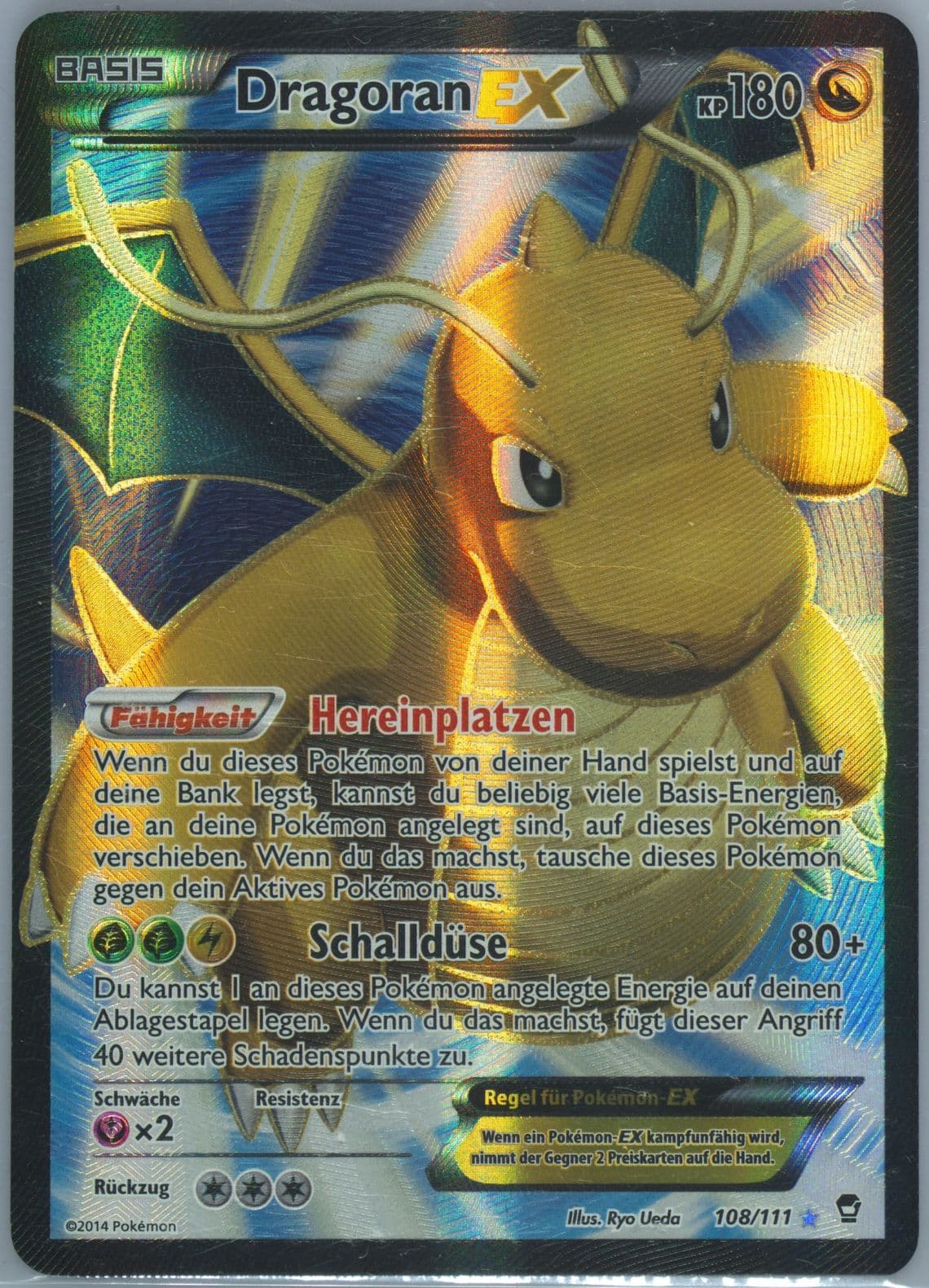 Dragoran EX German (108) 2014 Pokemon XY Furious Fists