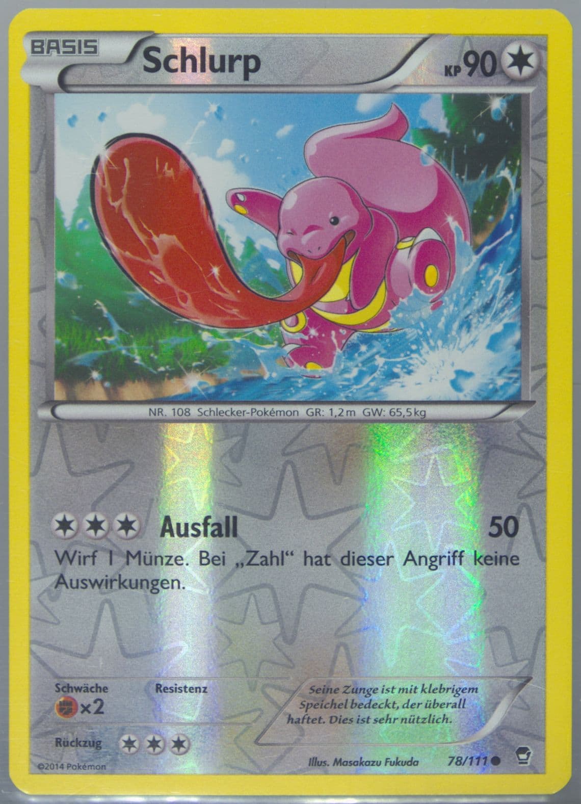Schlurp-Reverse Foil German (78) 2014 Pokemon XY Furious Fists