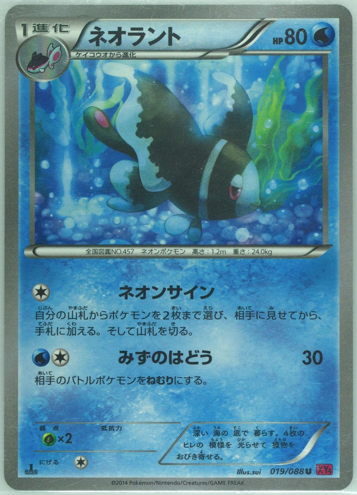 Lumineon 1st Edition (019) 2014 Pokemon Japanese XY Phantom Gate
