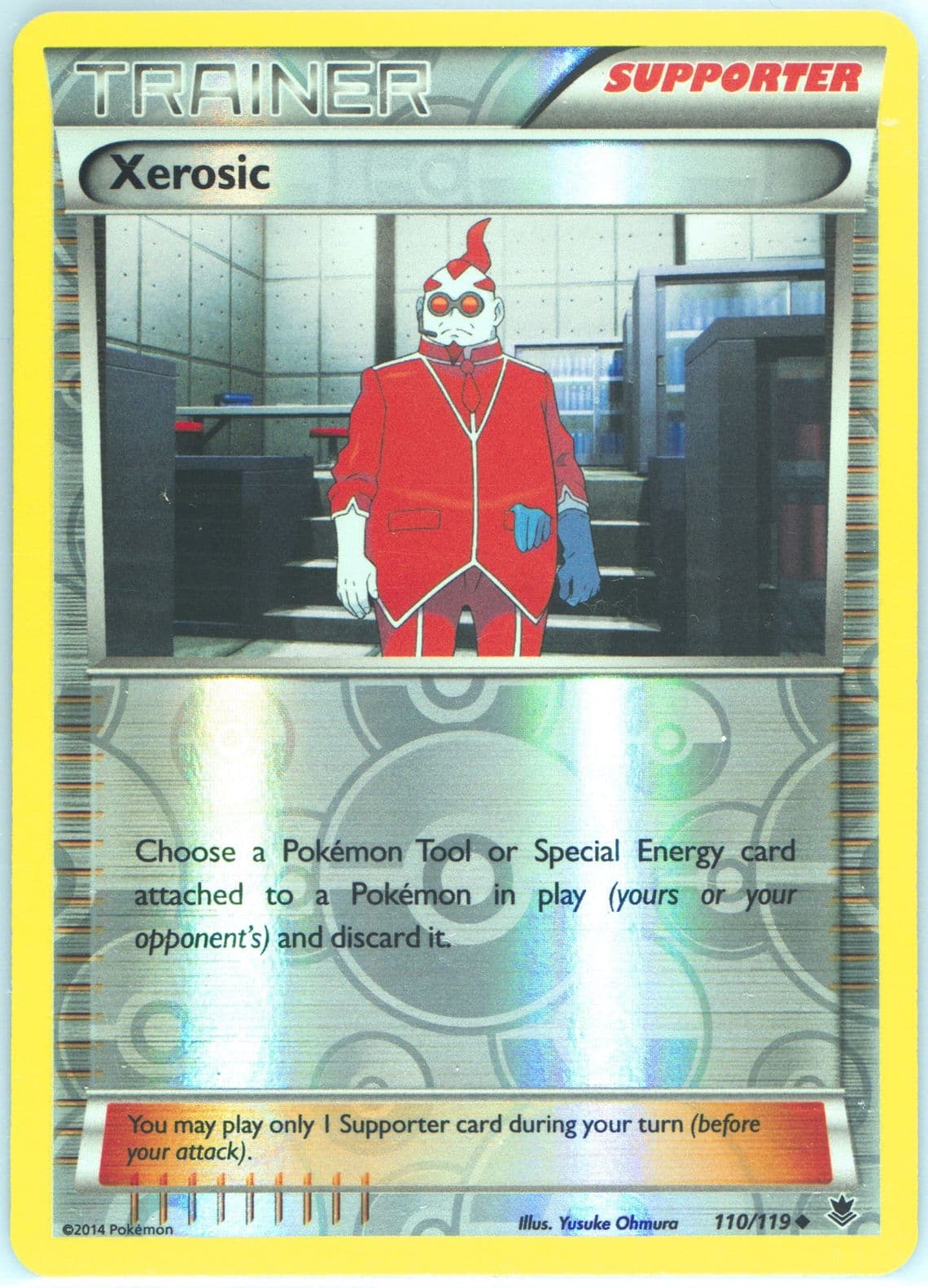 Xerosic-Reverse Foil (110) 2014 Pokemon XY Phantom Forces