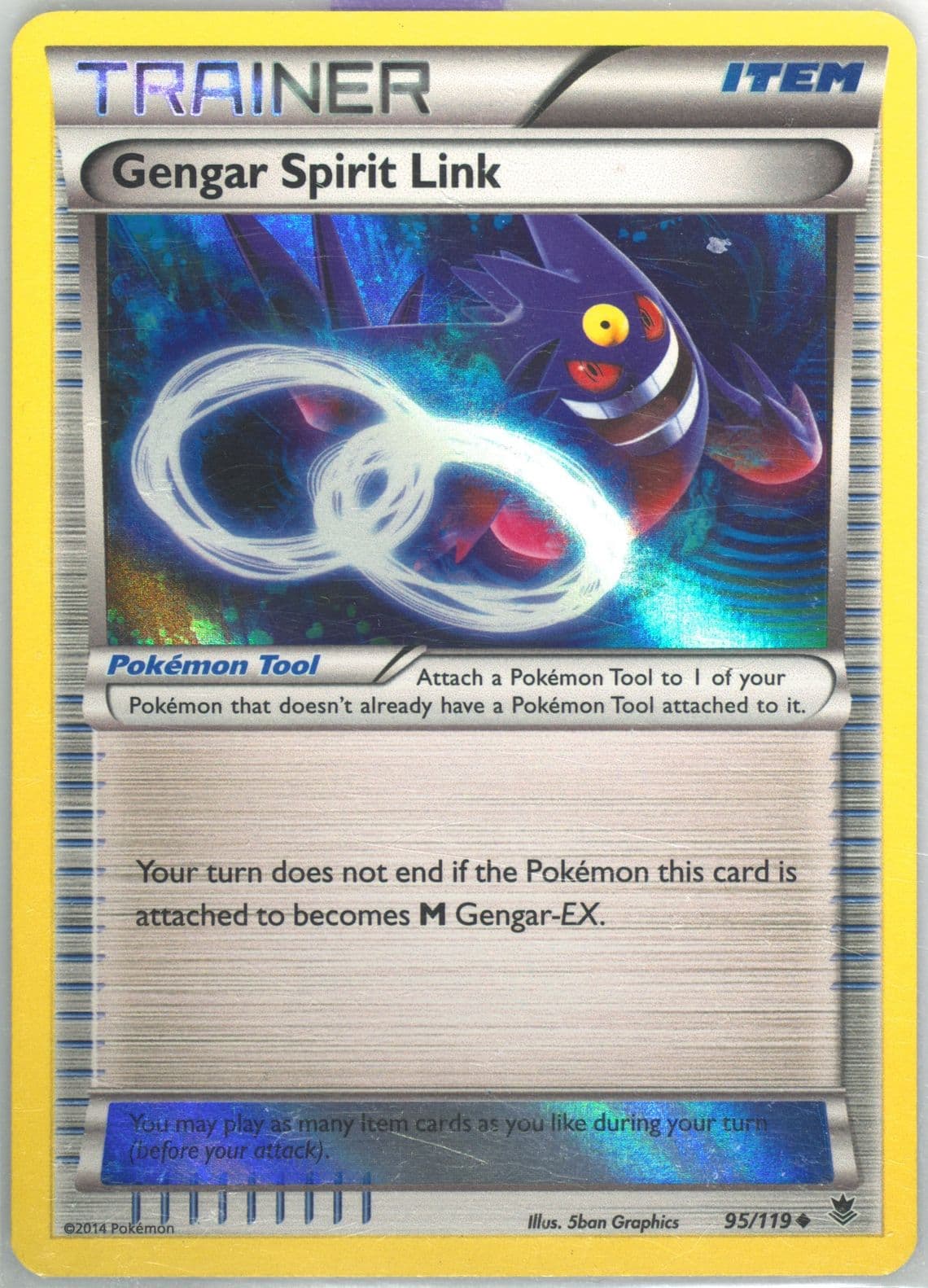 Gengar Spirit Link-Holo Gengar Spirit Link 2-Pack (95) 2014 Pokemon XY Phantom Forces