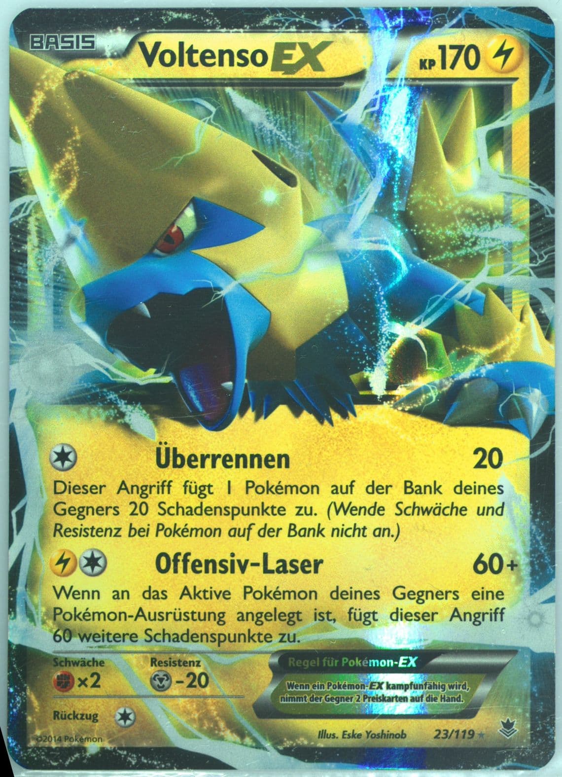 Voltenso EX German (23) 2014 Pokemon XY Phantom Forces