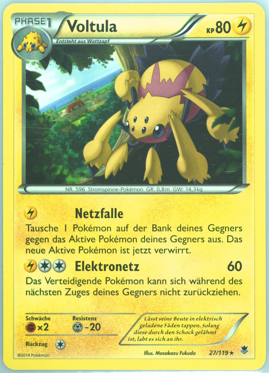 Voltula German (27) 2014 Pokemon XY Phantom Forces