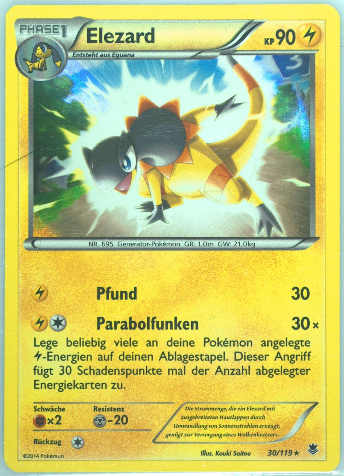 Elezard-Holo German (30) 2014 Pokemon XY Phantom Forces