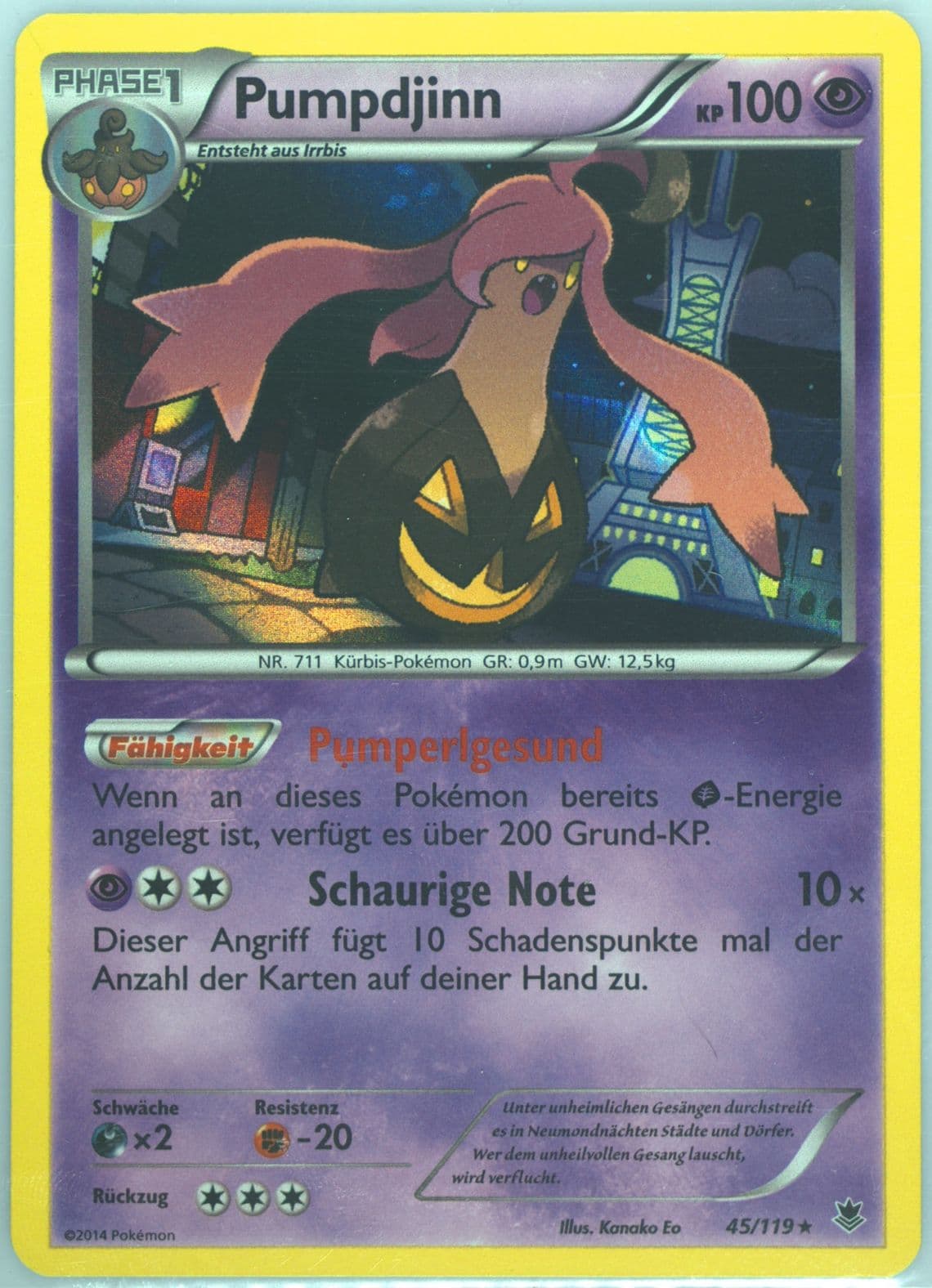 Pumpdjinn-Holo German (45) 2014 Pokemon XY Phantom Forces