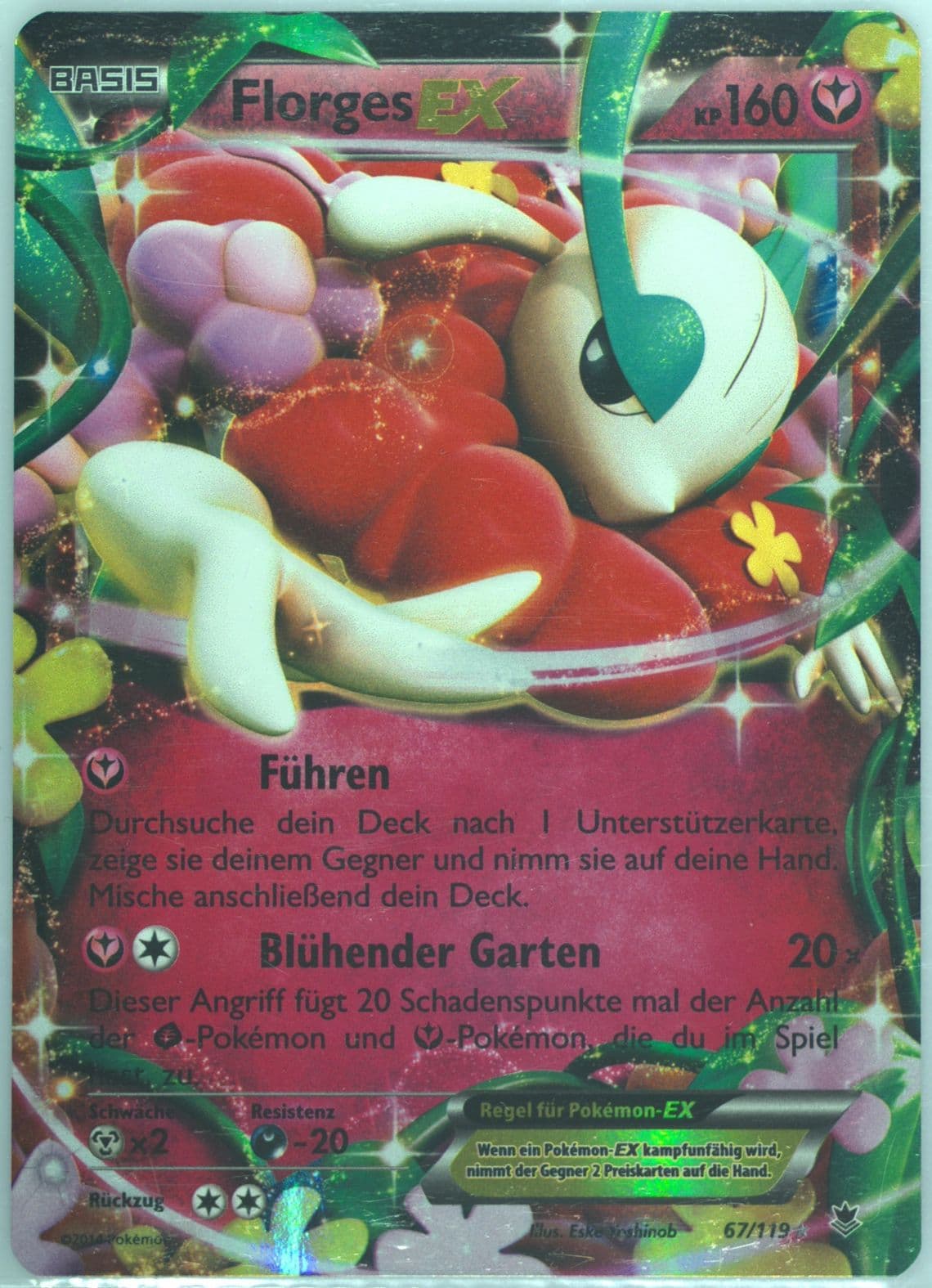 Florges EX German (67) 2014 Pokemon XY Phantom Forces