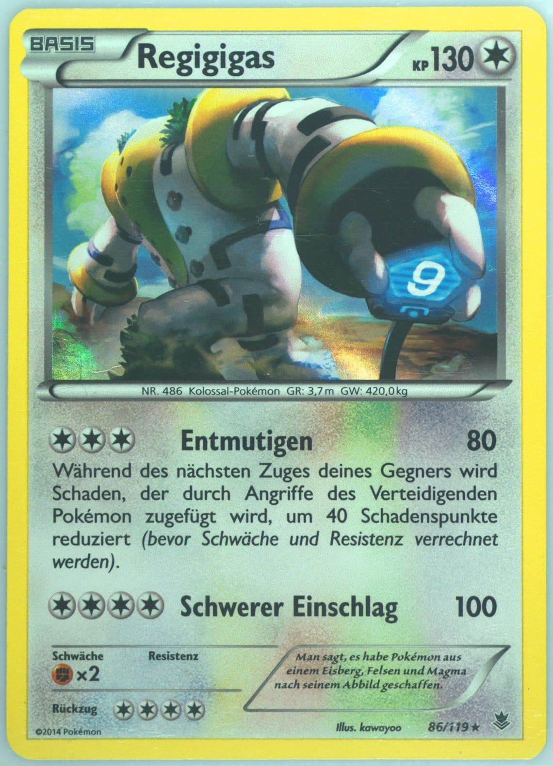 Regigigas-Holo German (86) 2014 Pokemon XY Phantom Forces