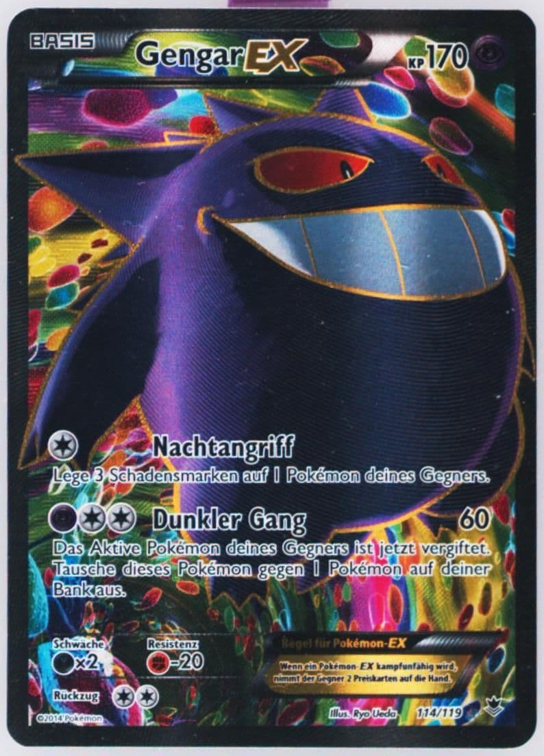 Full Art/Gengar EX German (114) 2014 Pokemon XY Phantom Forces