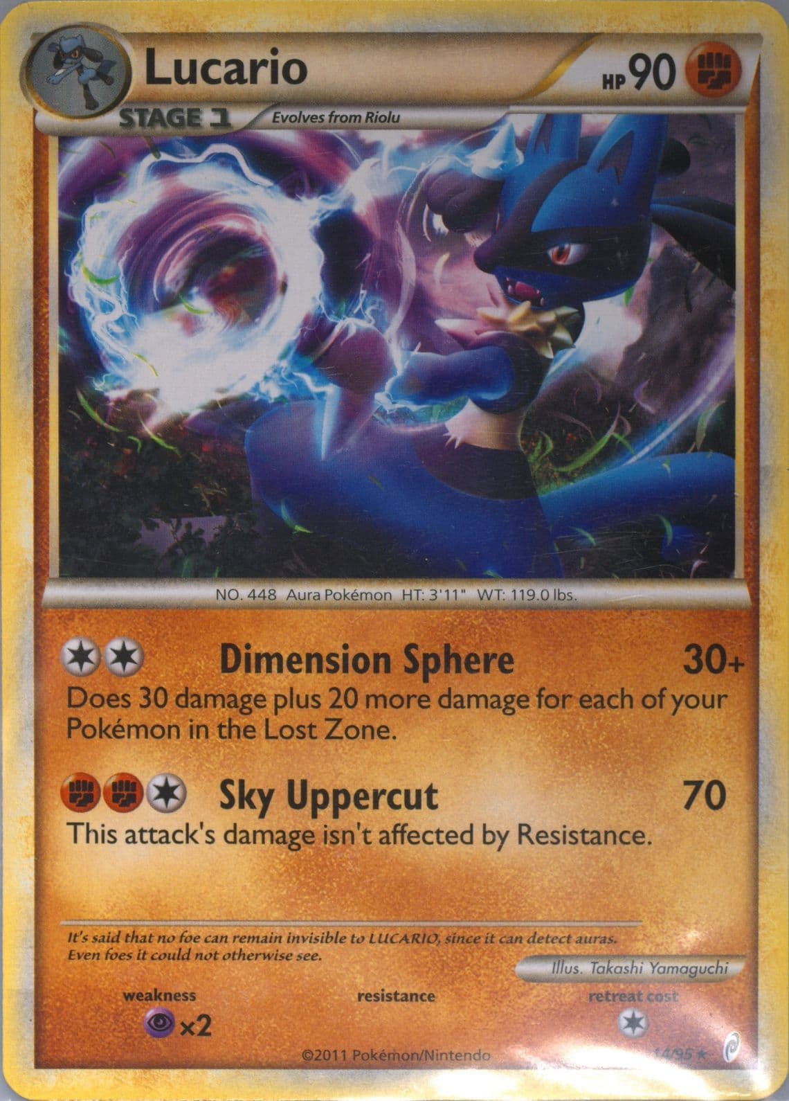 Lucario Retort Theme Deck (14) 2011 Pokemon Call of Legends