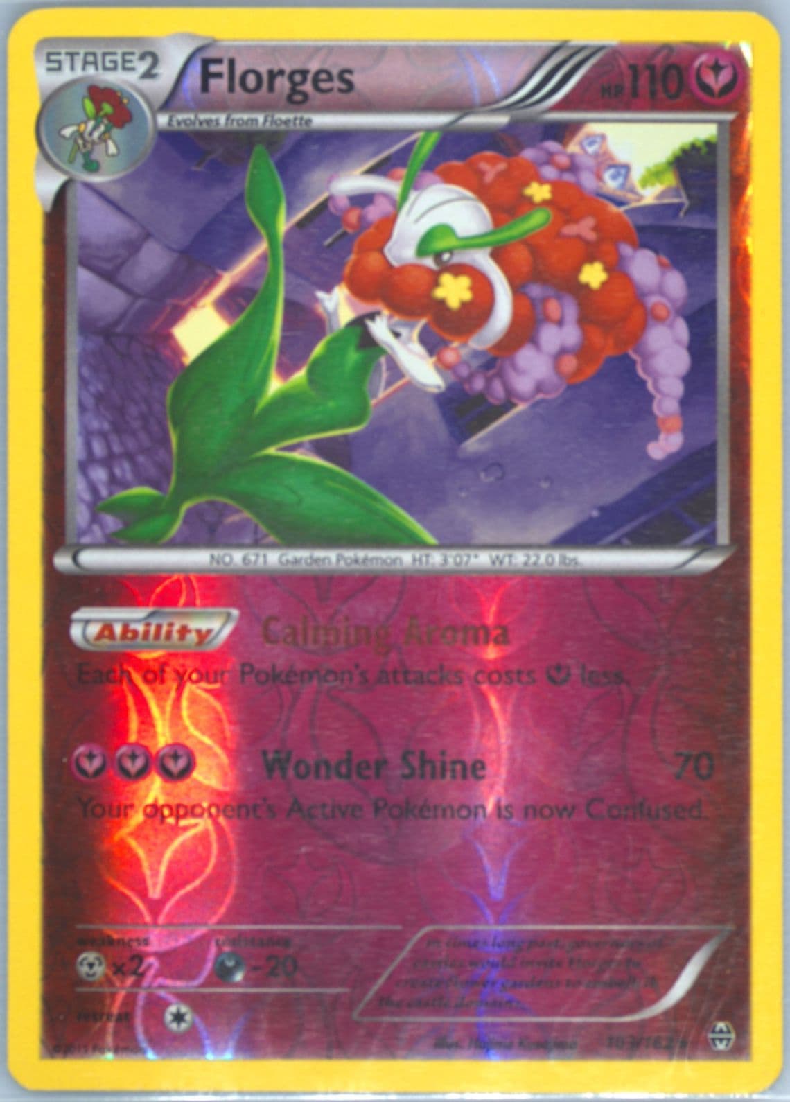 Florges-Reverse Foil Pokemon League (103) 2015 Pokemon XY Breakthrough