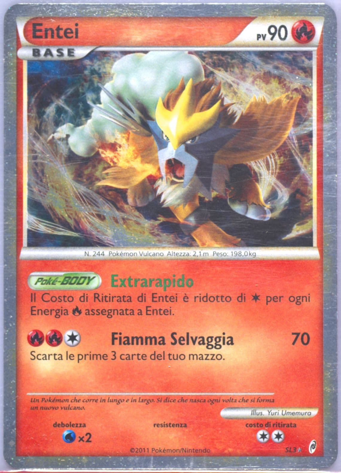 Entei-Holo Italian (SL3) 2011 Pokemon Call of Legends