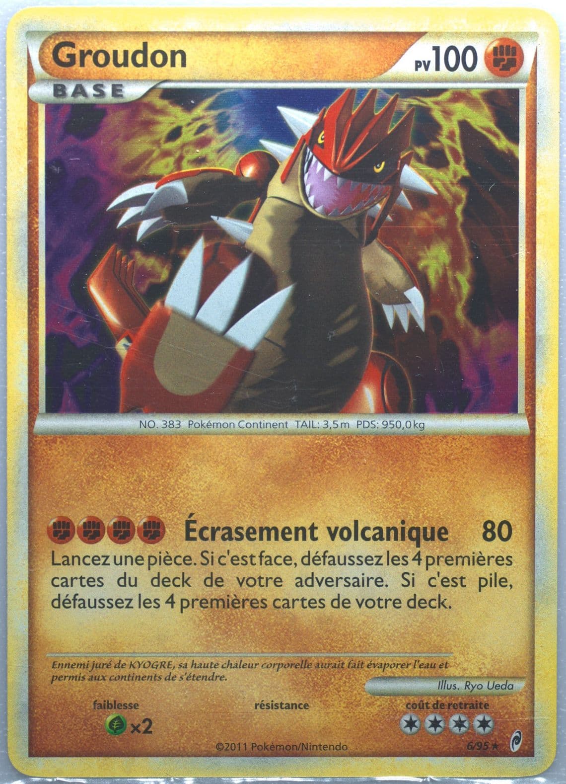 Groudon-Holo French (6) 2011 Pokemon Call of Legends