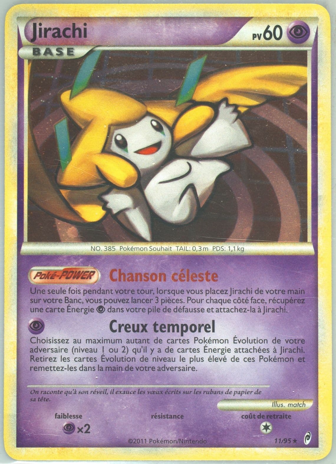 Jirachi-Holo French (11) 2011 Pokemon Call of Legends