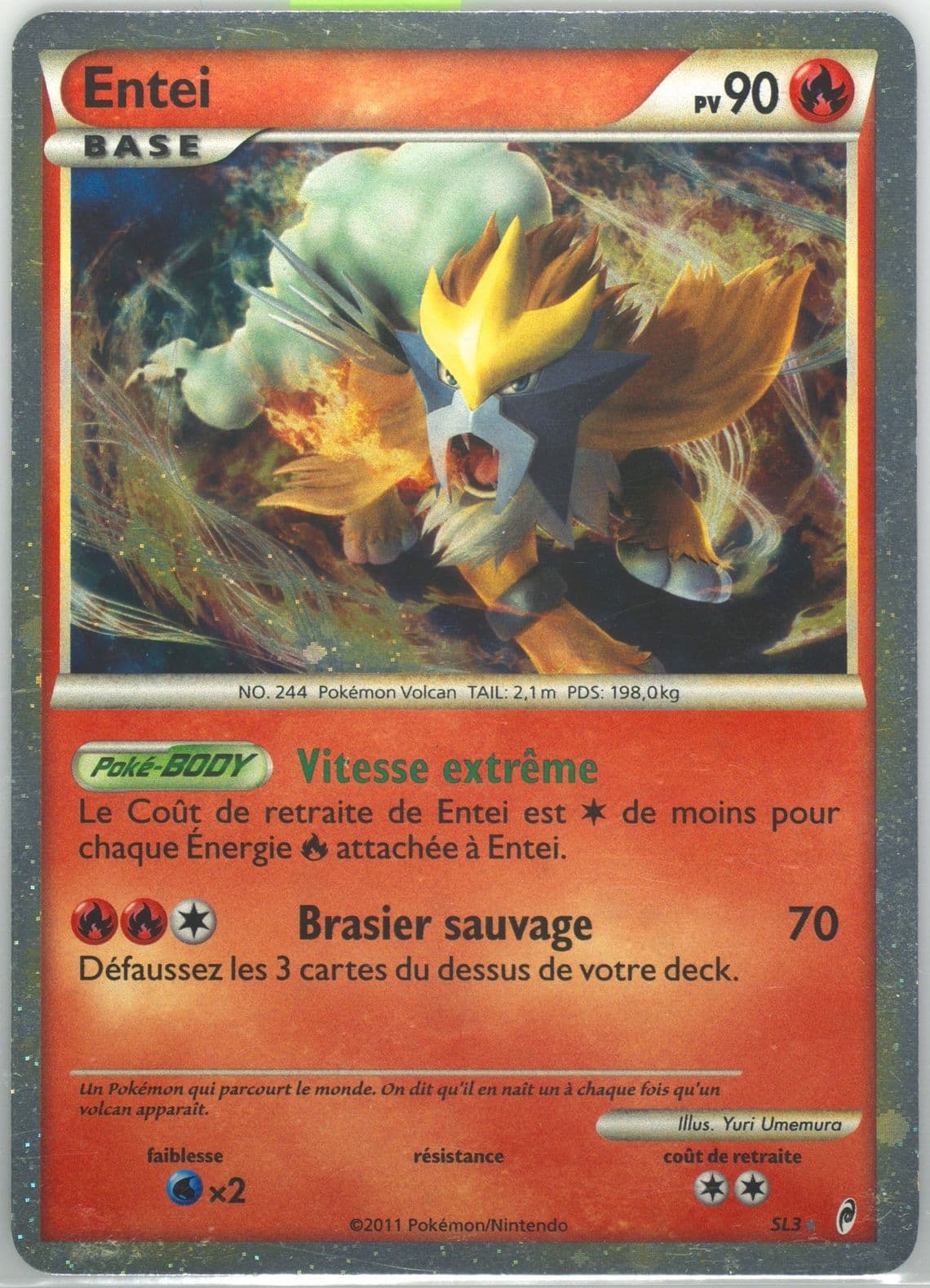 Entei-Holo French (SL3) 2011 Pokemon Call of Legends