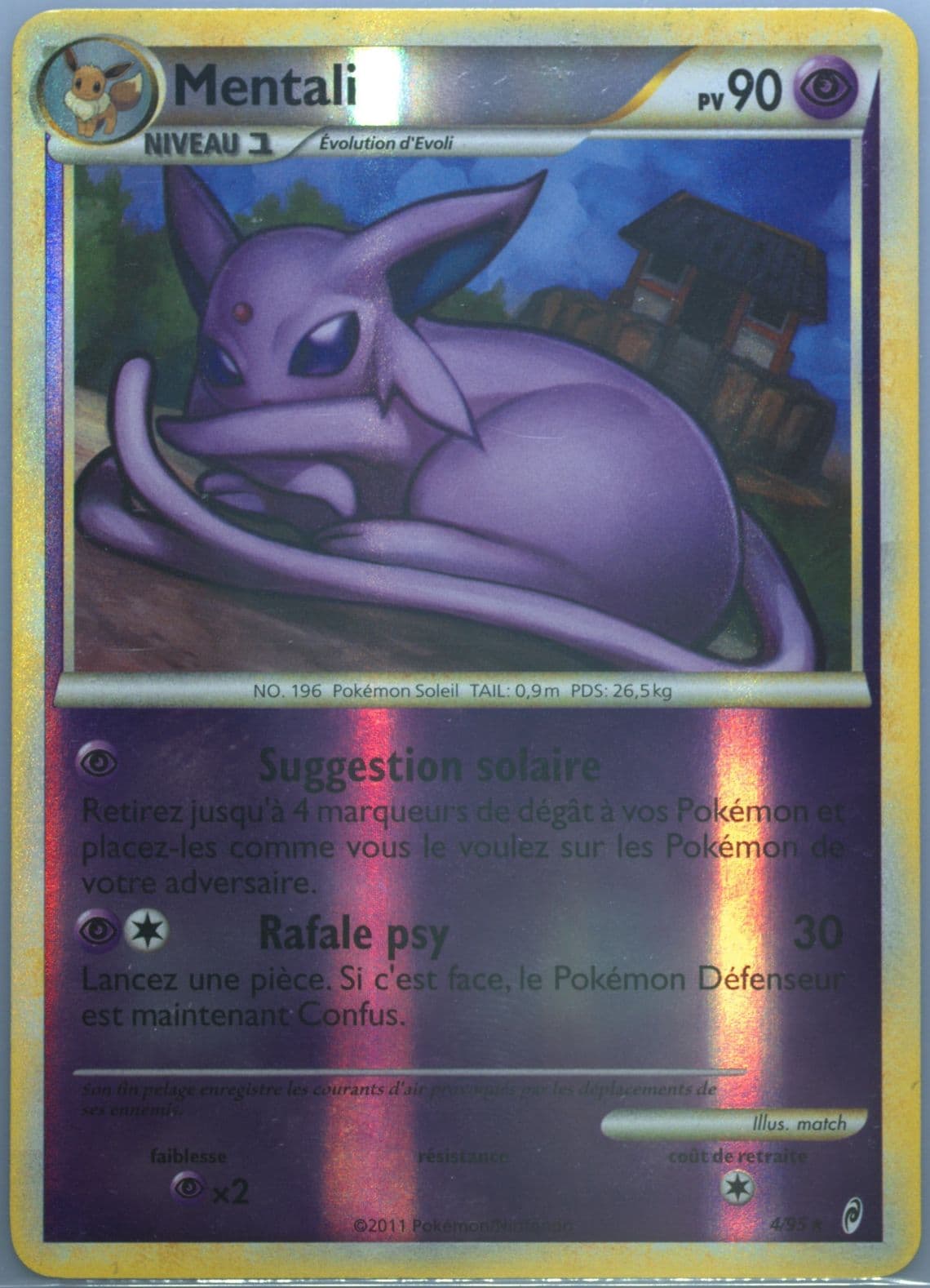 Mentali-Reverse Foil French (4) 2011 Pokemon Call of Legends