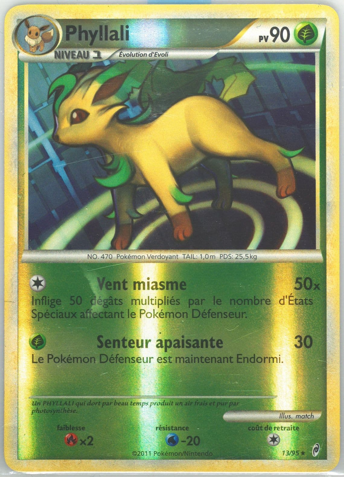 Phyllali-Reverse Foil French (13) 2011 Pokemon Call of Legends
