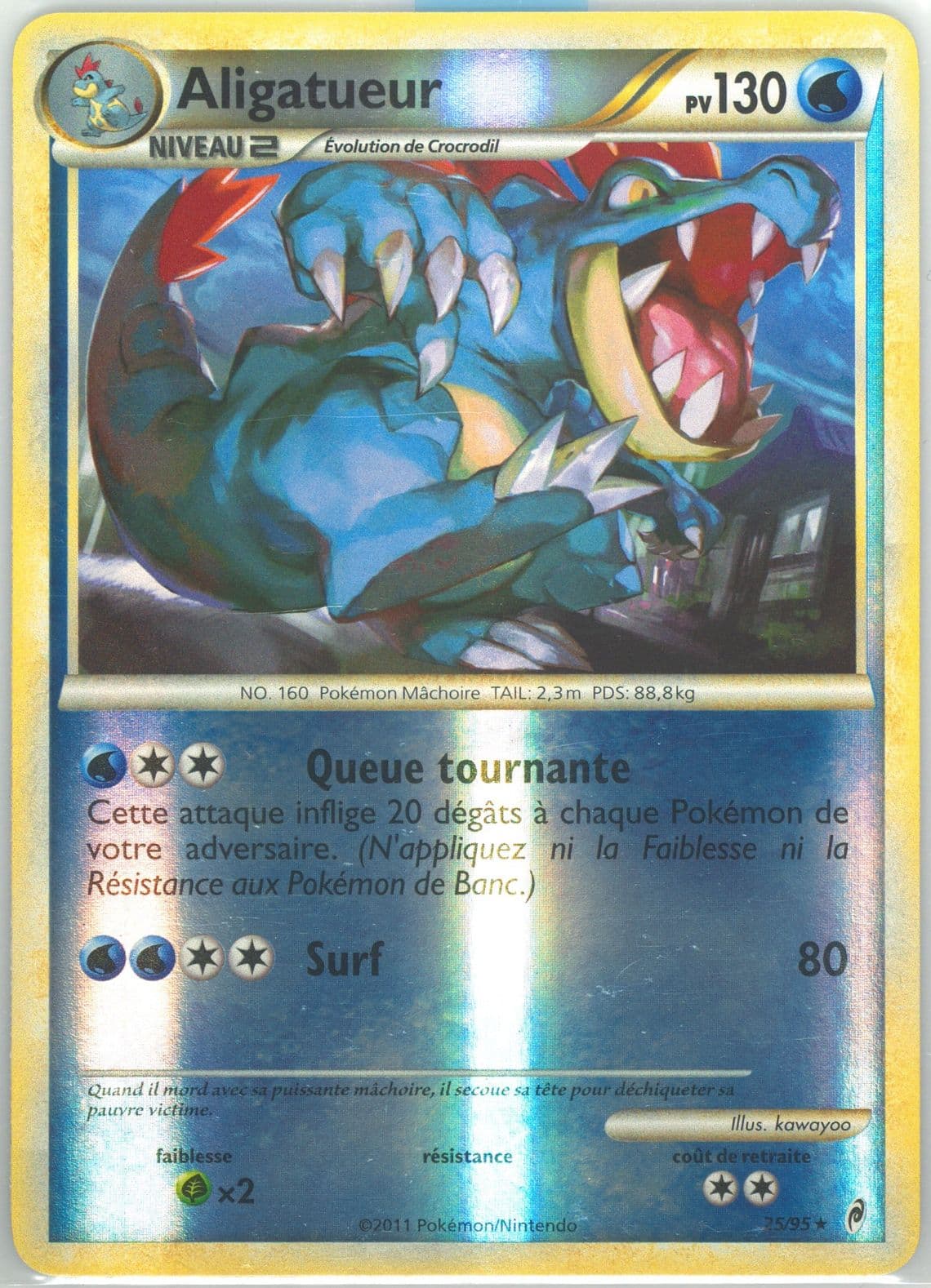 Aligatueur-Reverse Foil French (25) 2011 Pokemon Call of Legends