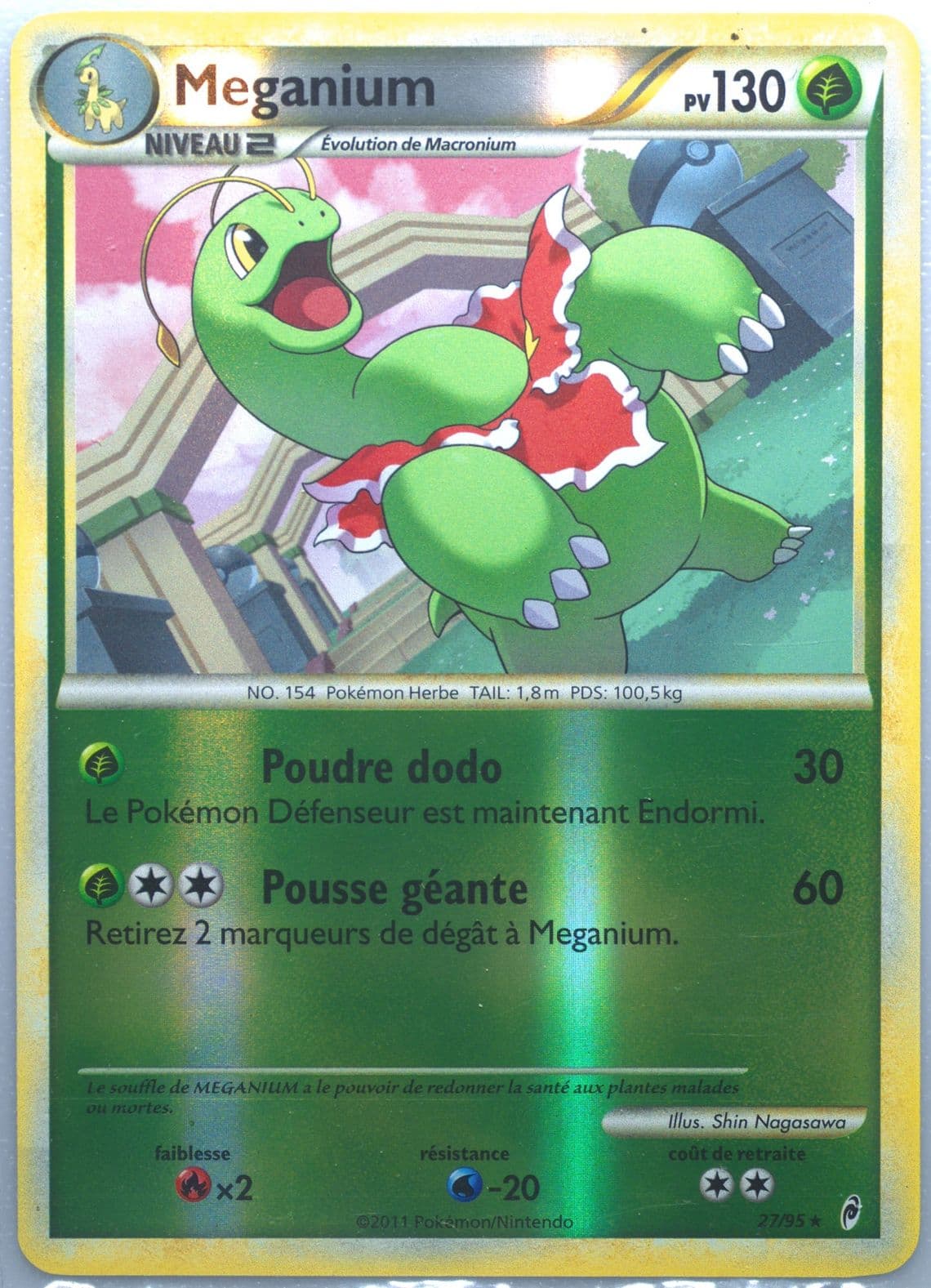 Meganium-Reverse Foil French (27) 2011 Pokemon Call of Legends