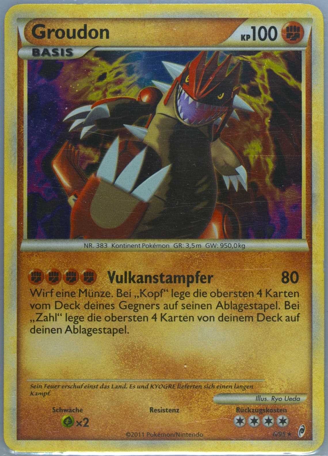 Groudon-Holo German (6) 2011 Pokemon Call of Legends