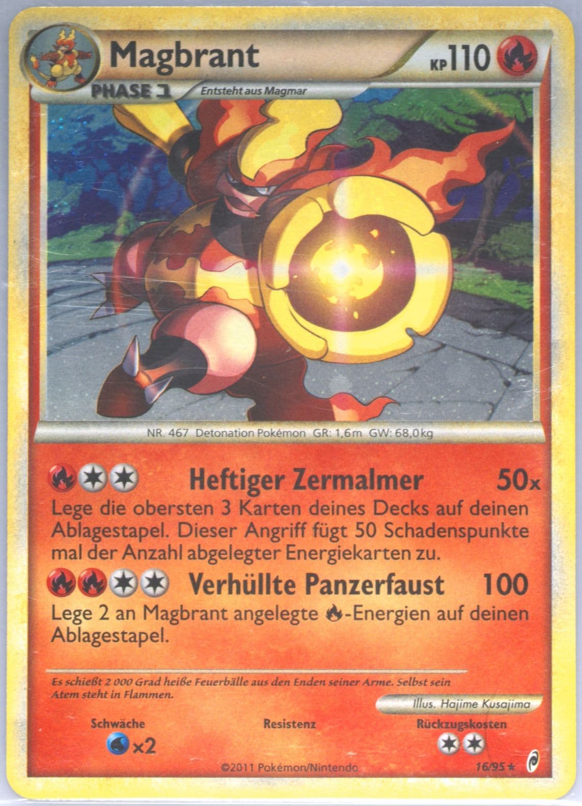 Magbrant-Holo German (16) 2011 Pokemon Call of Legends