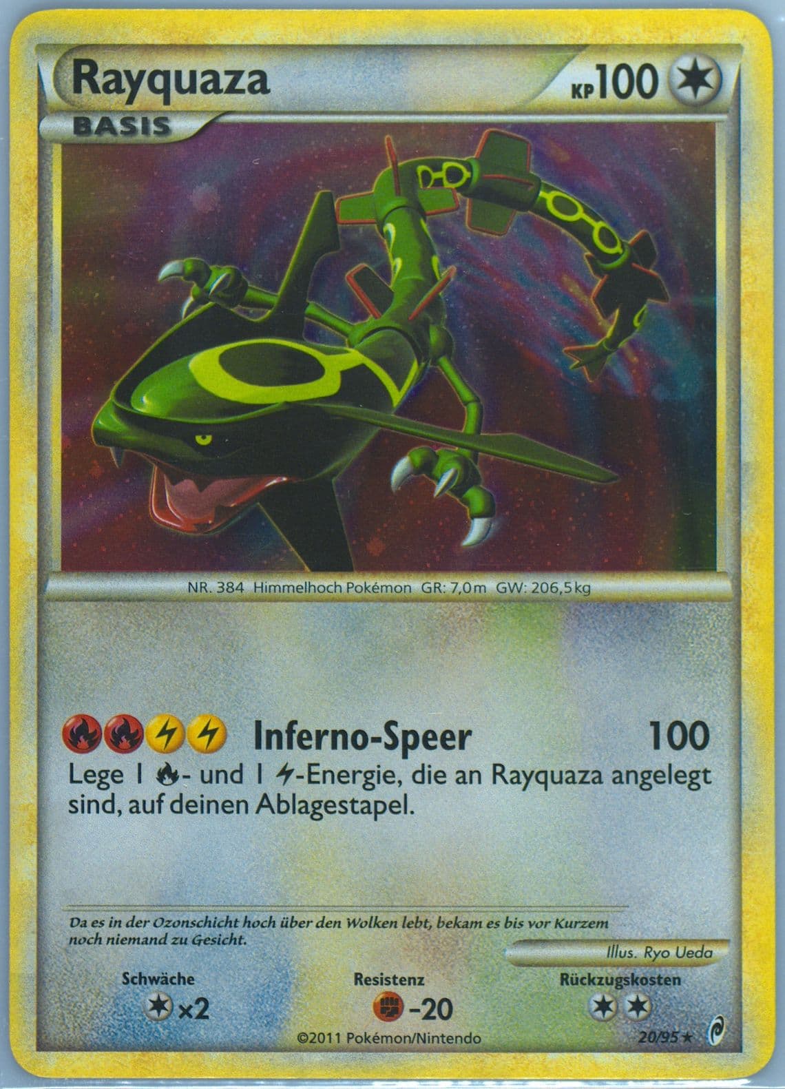 Rayquaza-Holo German (20) 2011 Pokemon Call of Legends