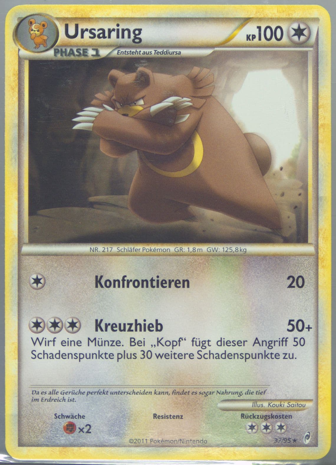 Ursaring German (37) 2011 Pokemon Call of Legends