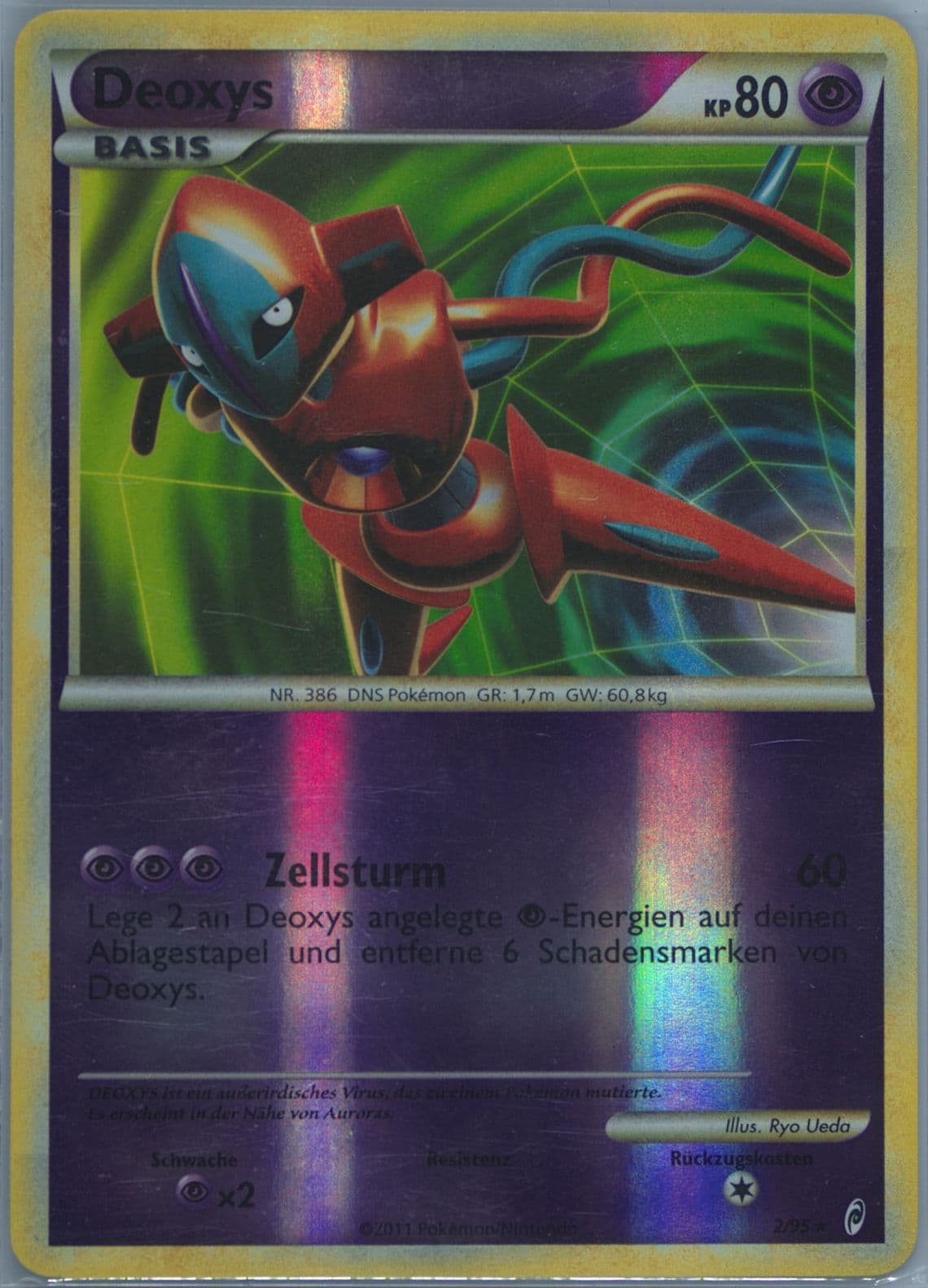 Deoxys-Reverse Foil German (2) 2011 Pokemon Call of Legends