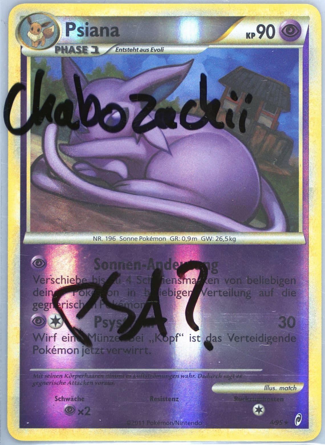 Psiana-Reverse Foil German (4) 2011 Pokemon Call of Legends