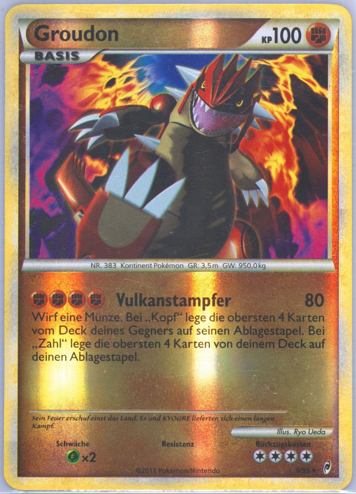 Groudon-Reverse Foil German (6) 2011 Pokemon Call of Legends