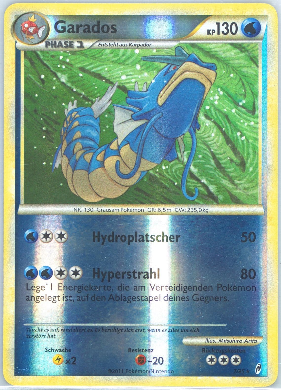 Garados-Reverse Foil German (7) 2011 Pokemon Call of Legends