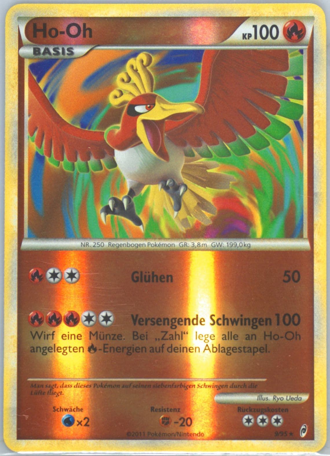 HO-Oh-Reverse Foil German (9) 2011 Pokemon Call of Legends