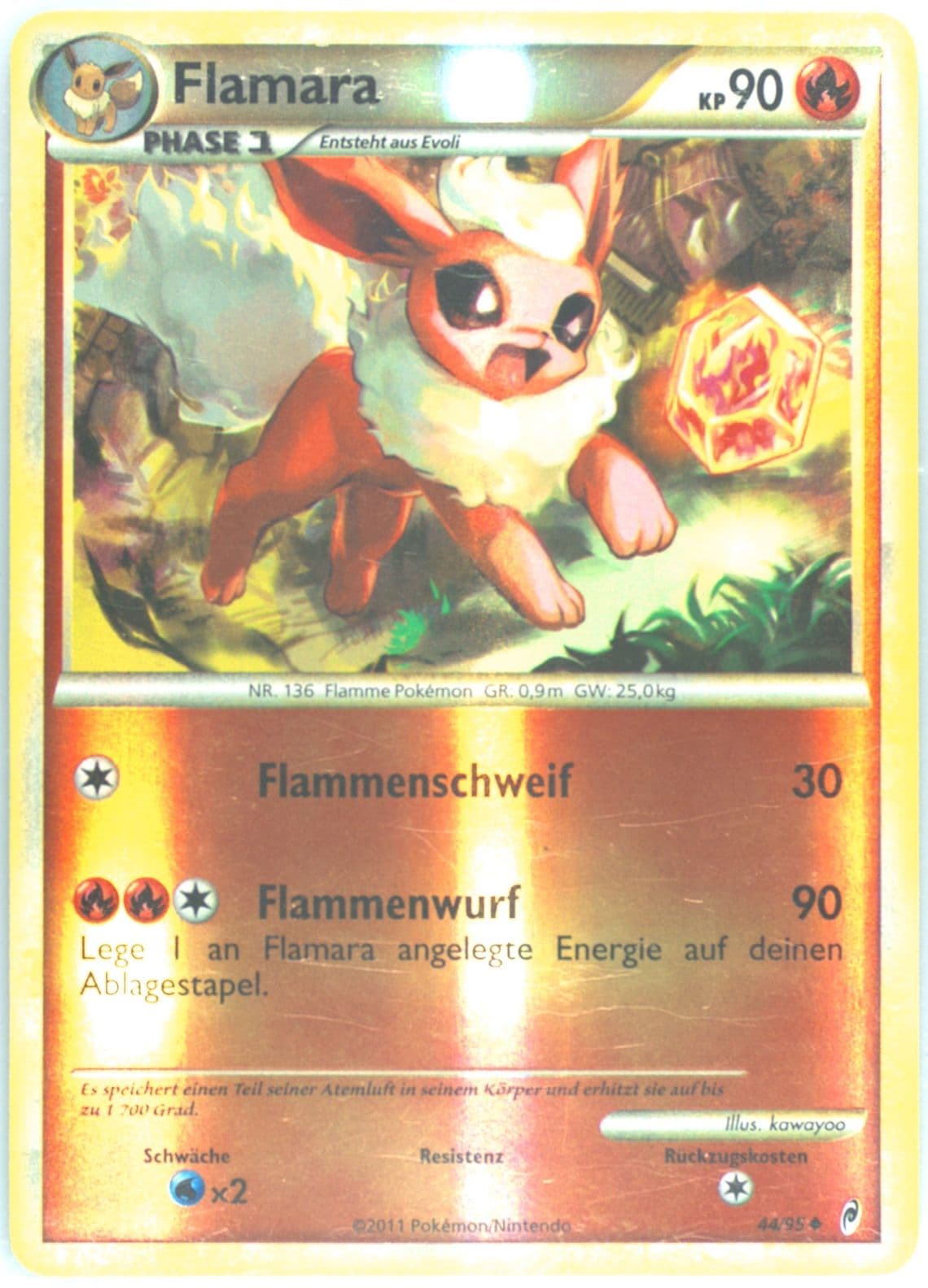 Flamara-Reverse Foil German (44) 2011 Pokemon Call of Legends