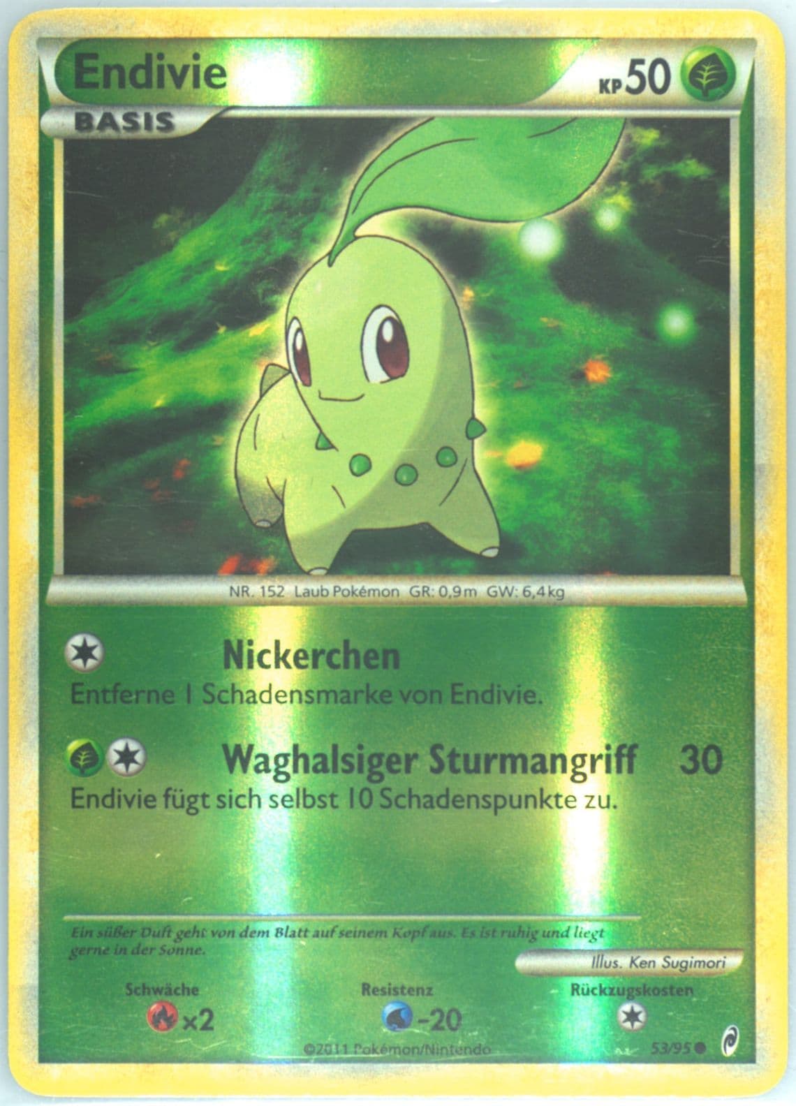 Endivie-Reverse Foil German (53) 2011 Pokemon Call of Legends