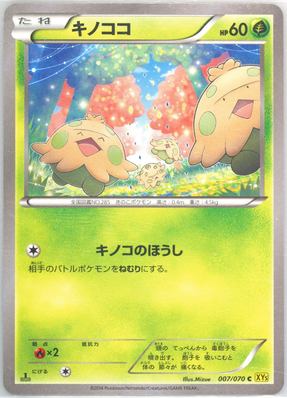 Shroomish 1st Edition (007) 2014 Pokemon Japanese XY Gaia Volcano