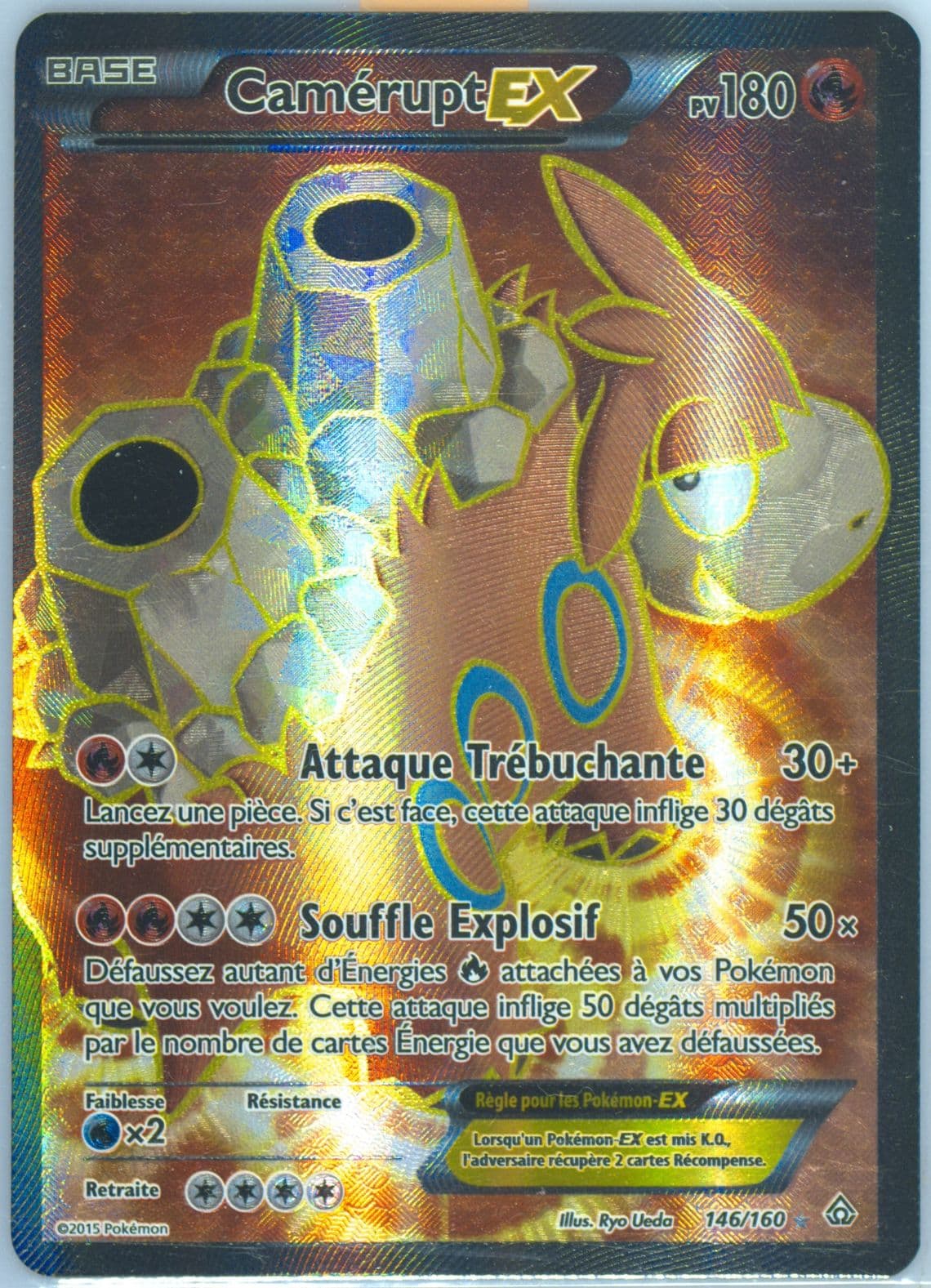 Full Art/Camerupt EX French (146) 2015 Pokemon XY Primal Clash