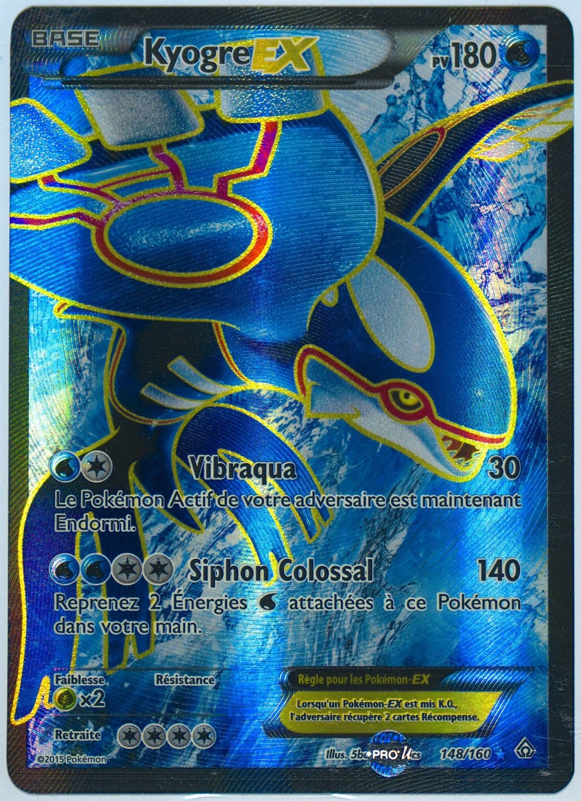 Full Art/Kyogre EX French (148) 2015 Pokemon XY Primal Clash